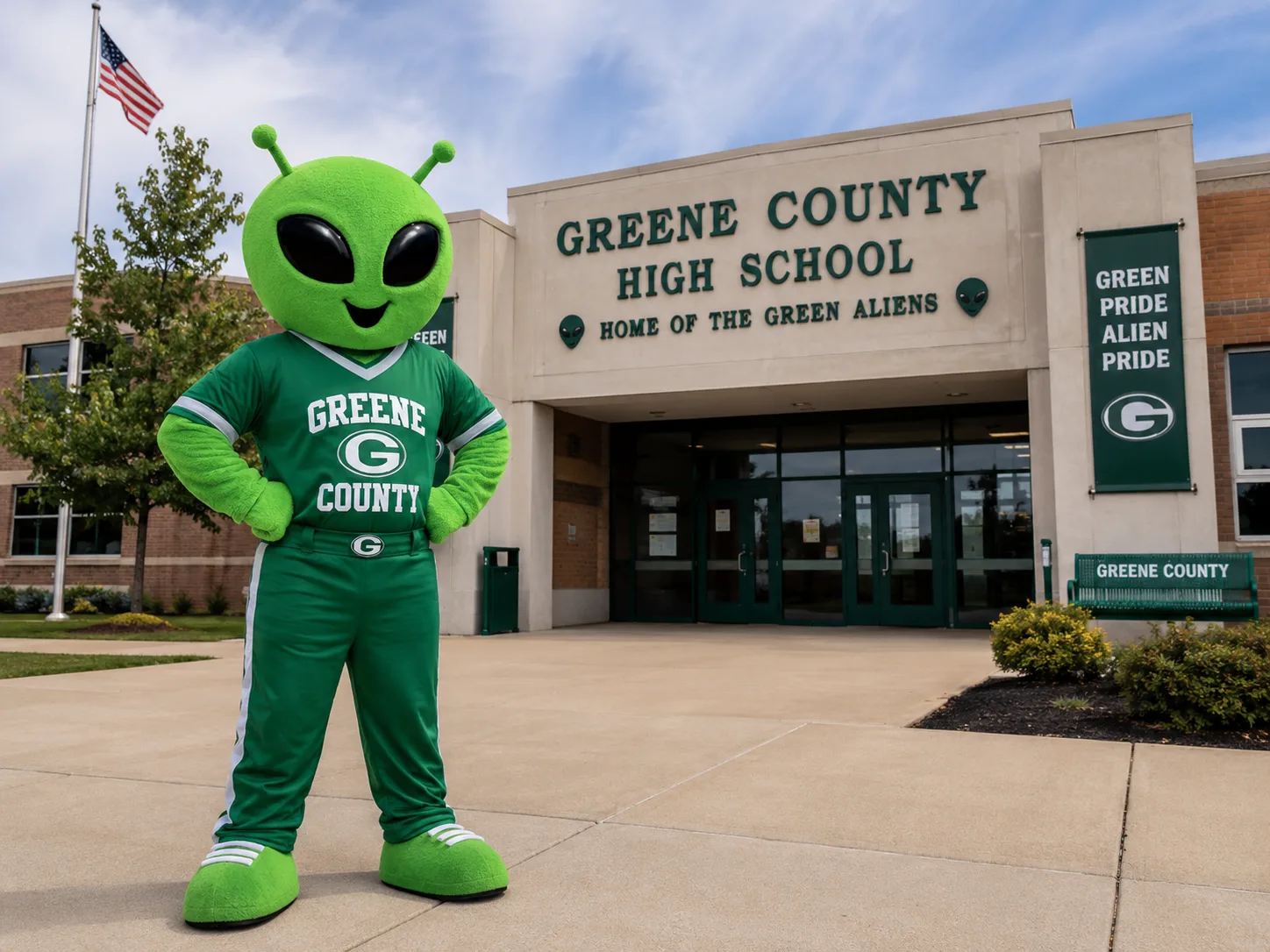 Greene County High School Green Alien mascot