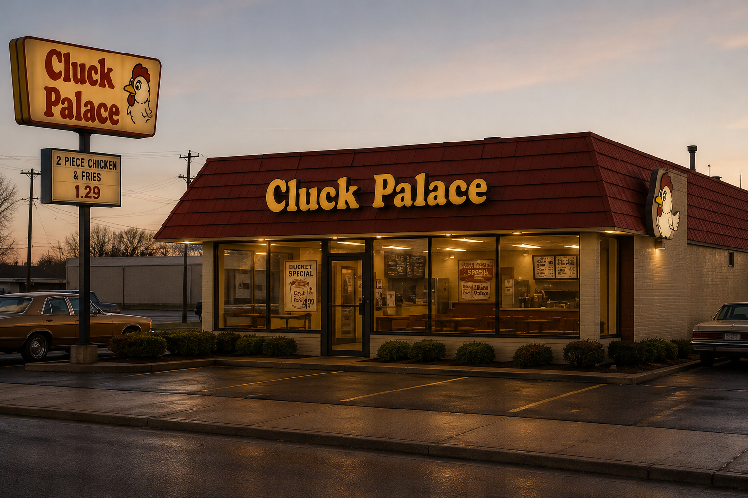 Cluck Palace restaurant in 1978